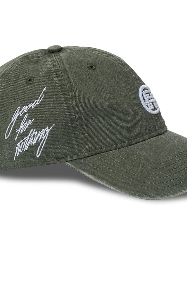 Good For Nothing Good For Nothing Men's Monogram Washed Cotton Cap in Green - 3