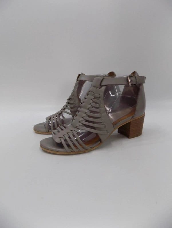 Mint Velvet Mint Velvet Sandals Grey Leather Uk 5 EU 38 Womens Block Heel Strappy Gladiator - 1