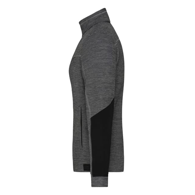James and Nicholson James and Nicholson Women's Structure Fleece Jacket in Dark Grey - 3