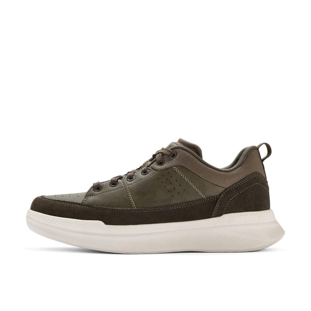 Clarks Clarks Men's Burford Lace Khaki Trainers in Green - 2