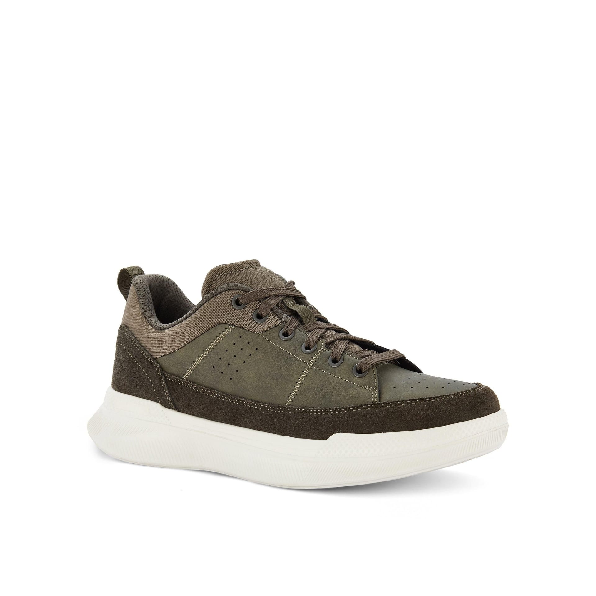 Clarks Clarks Men's Burford Lace Khaki Trainers in Green - 4