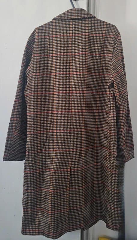 Bershka Bershka houndstooth coat – brown check – brand new without tags