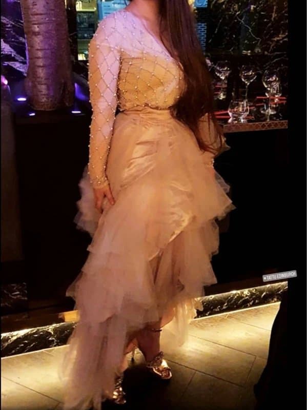 Chi Chi London Chi Chi London tiered skirt in mink size 12