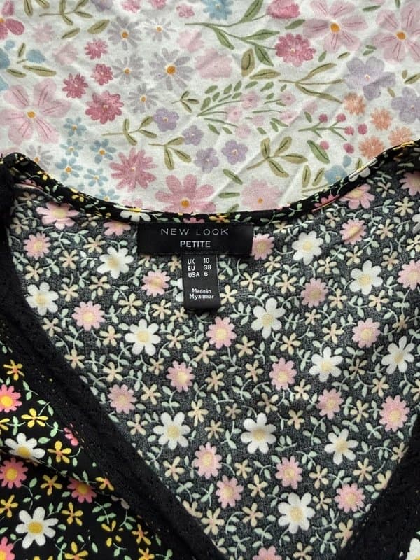 New Look New look petite floral dress with waist tie