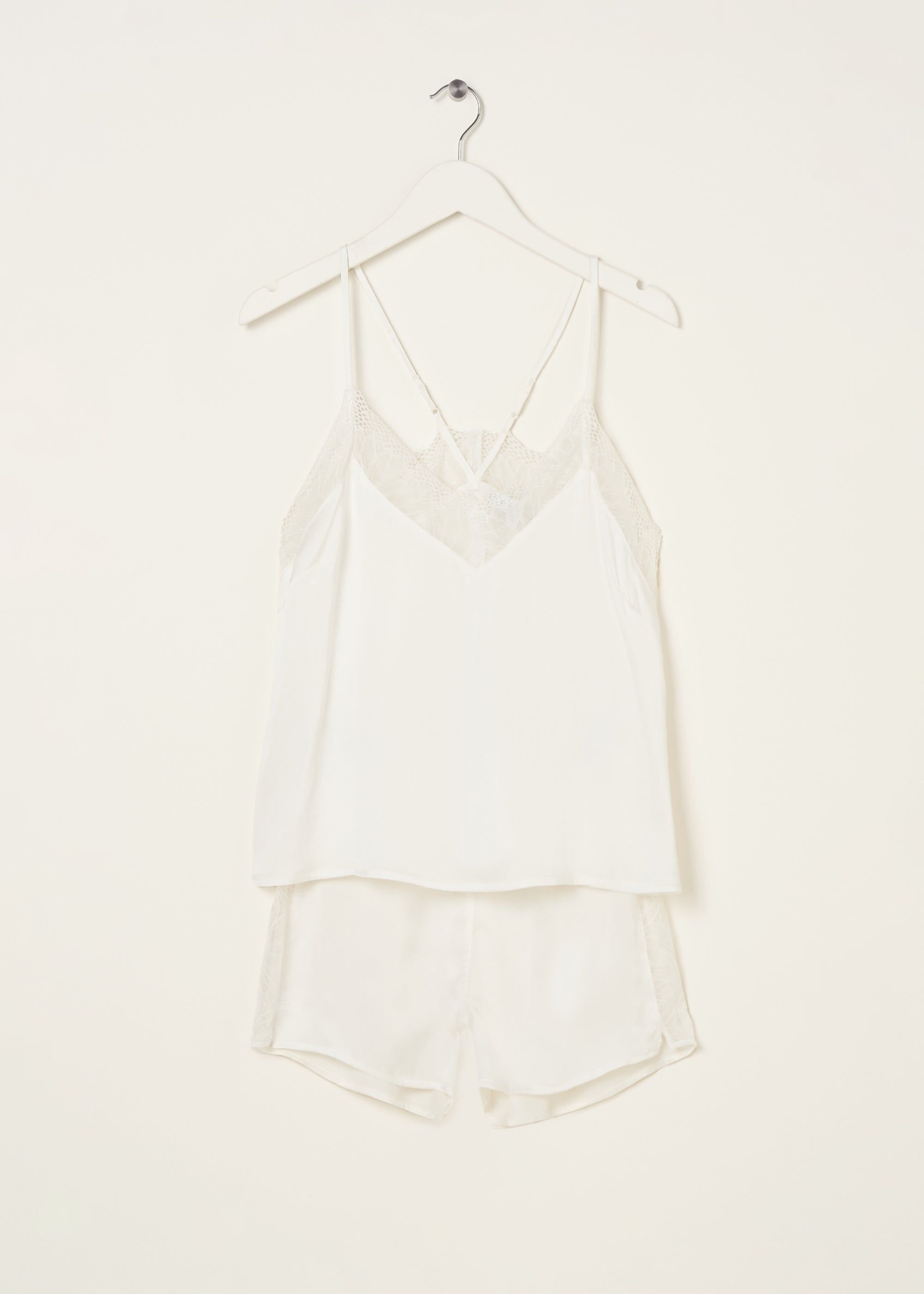Truly Truly Women's Isabel Silk Cami & Shorts Set in Ivory - 2