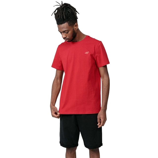 4F 4F Men's H4Z22 T-Shirt in Red - 3