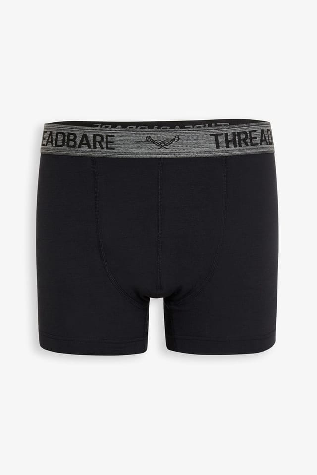 Threadbare Threadbare Men's 5-Pack Hipster Fit Boxer Shorts in Black - 2