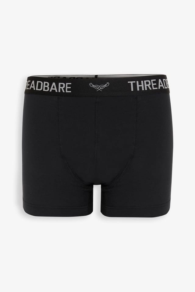 Threadbare Threadbare Men's 5-Pack Hipster Fit Boxer Shorts in Black - 3