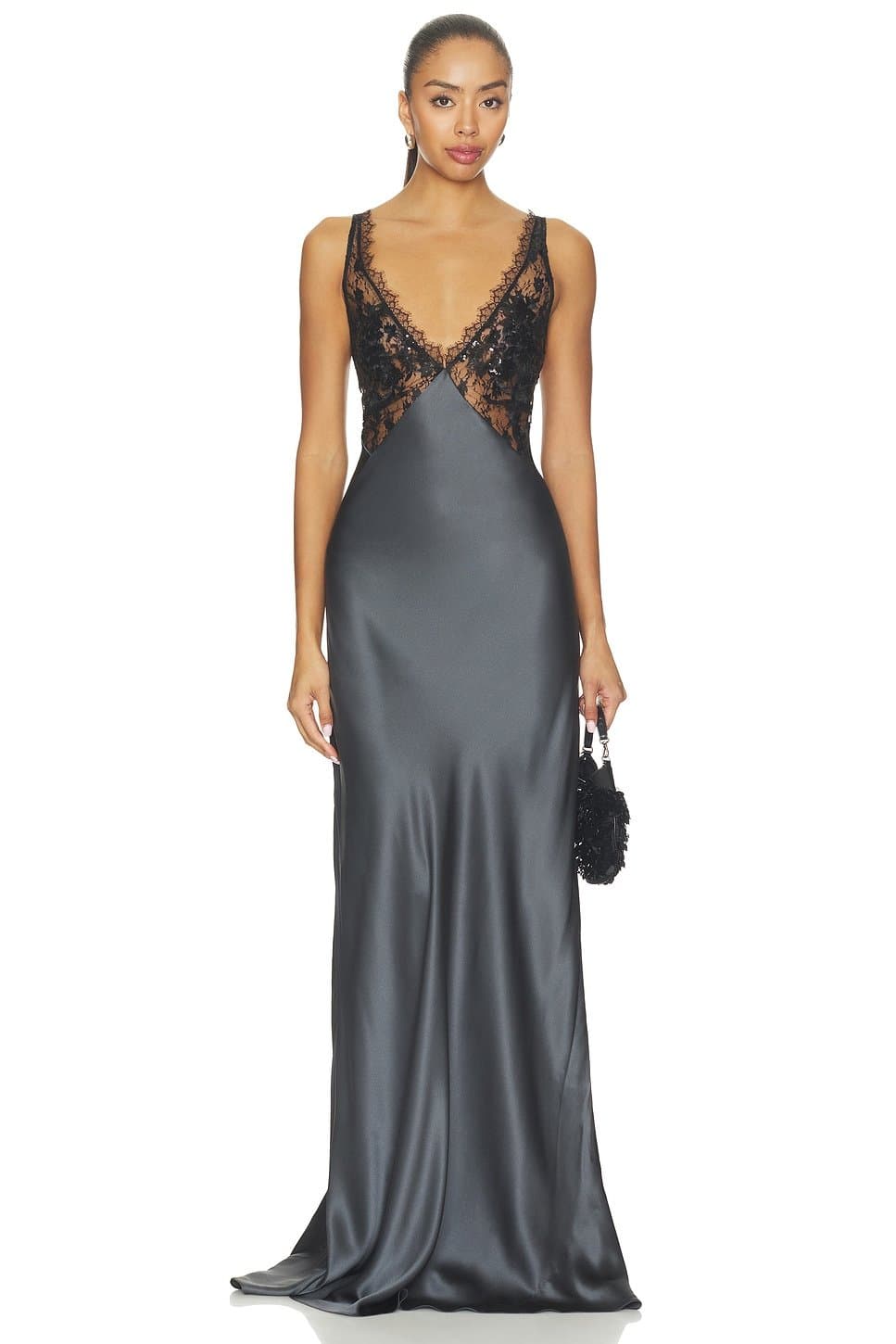 revolve Lace Bodice Gown