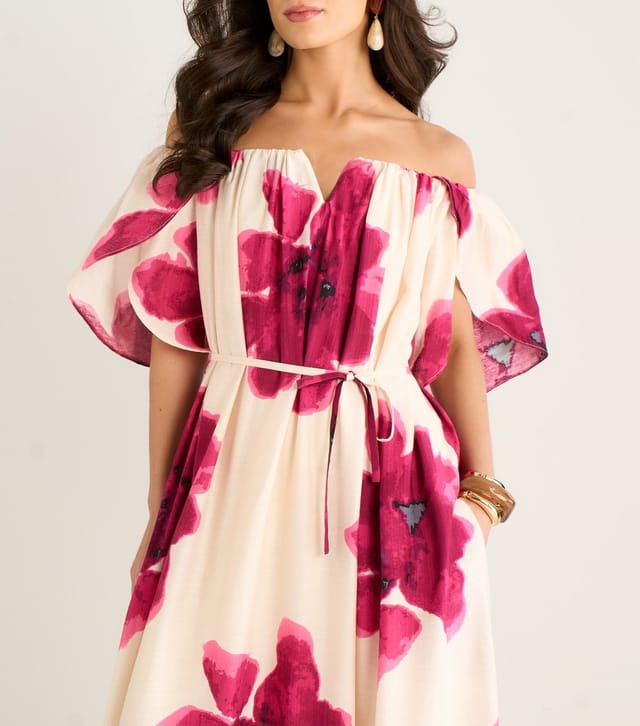 Gini London Women's Pink Bardot Maxi Dress Gini London New Look - 2