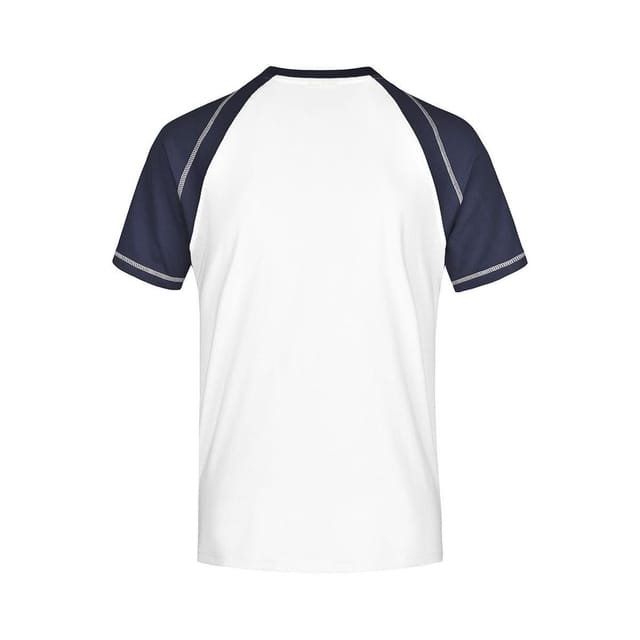 James and Nicholson James and Nicholson Men's Contrast Raglan T-Shirt in Off-White - 2