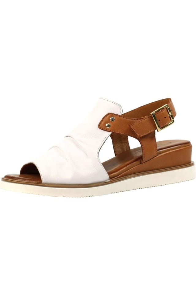 Lunar Lunar Women's Steffi Leather Wedge Sandals in White - 3