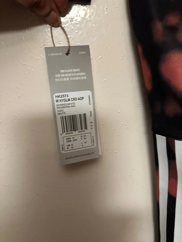 adidas adidas Training Hyperglam long sleeved crop top in red M - 1