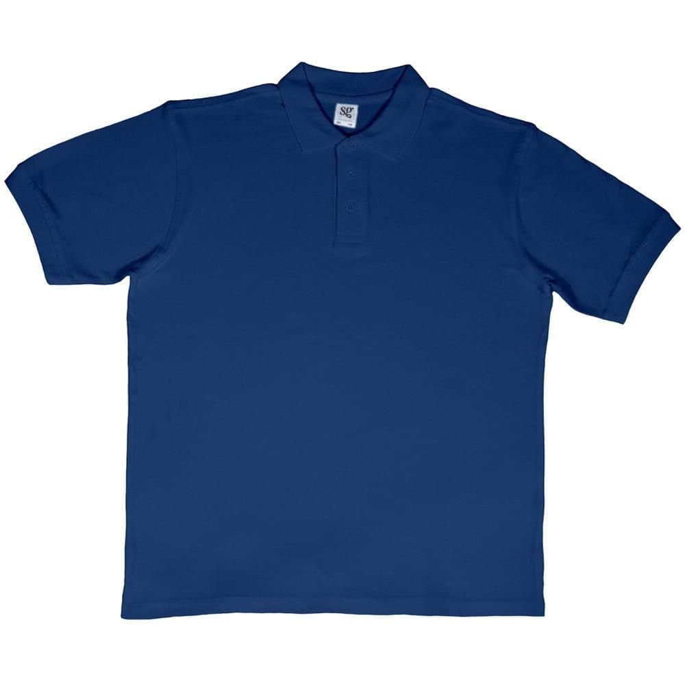 SG SG Men's Ring-Spun Cotton Short Sleeve Polo Shirt in Navy