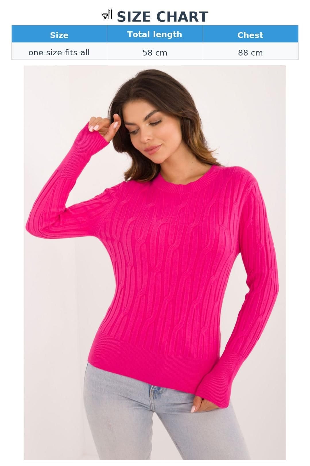 Love Lace Love Lace Women's Textured Viscose Blend Round Neck Sweater in Pink - 4