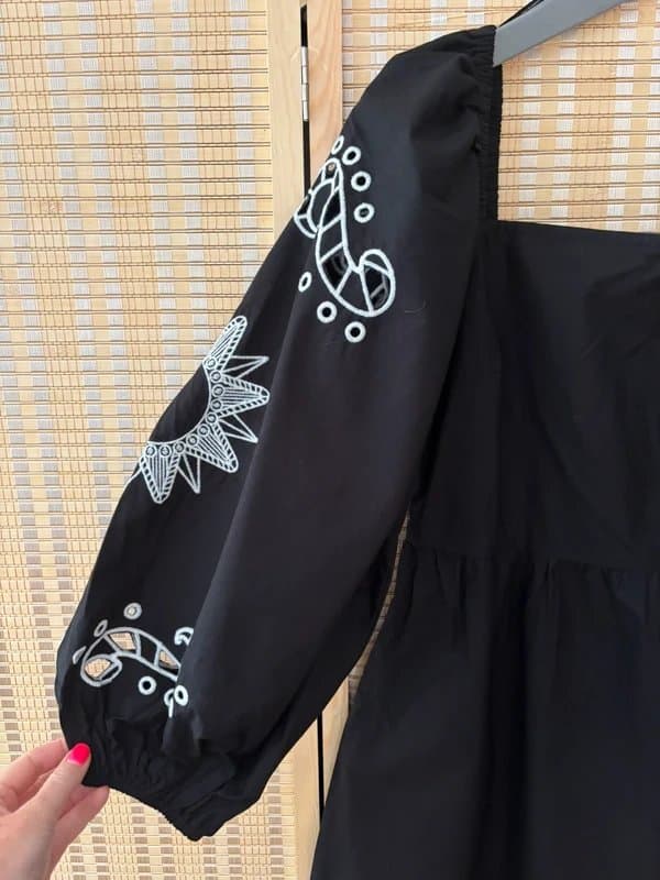 Never Fully Dressed New with tags black Never fully dressed embroidered cotton summer dress 10