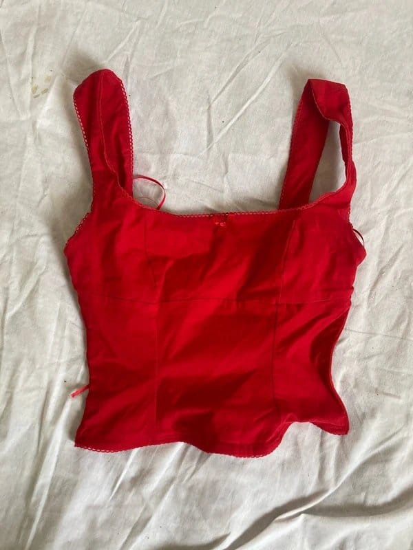 Bershka Red corset top - 1