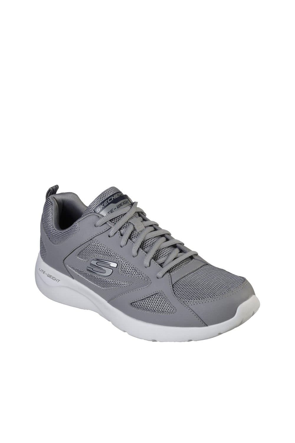 Skechers Skechers Men's Dynamight 2.0 Lace Up Memory Foam Trainer in Grey