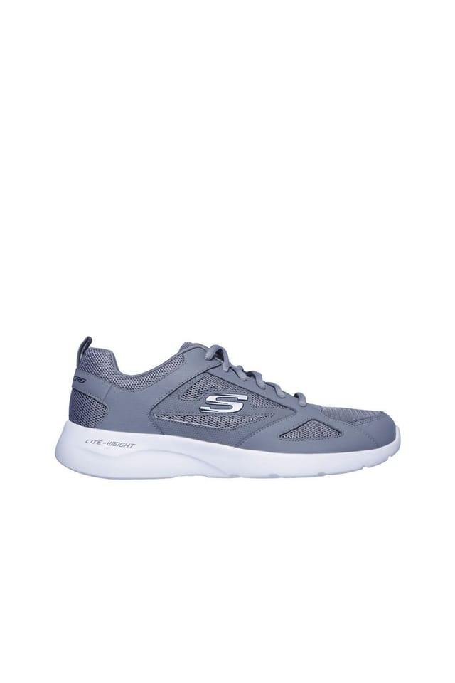 Skechers Skechers Men's Dynamight 2.0 Lace Up Memory Foam Trainer in Grey - 3