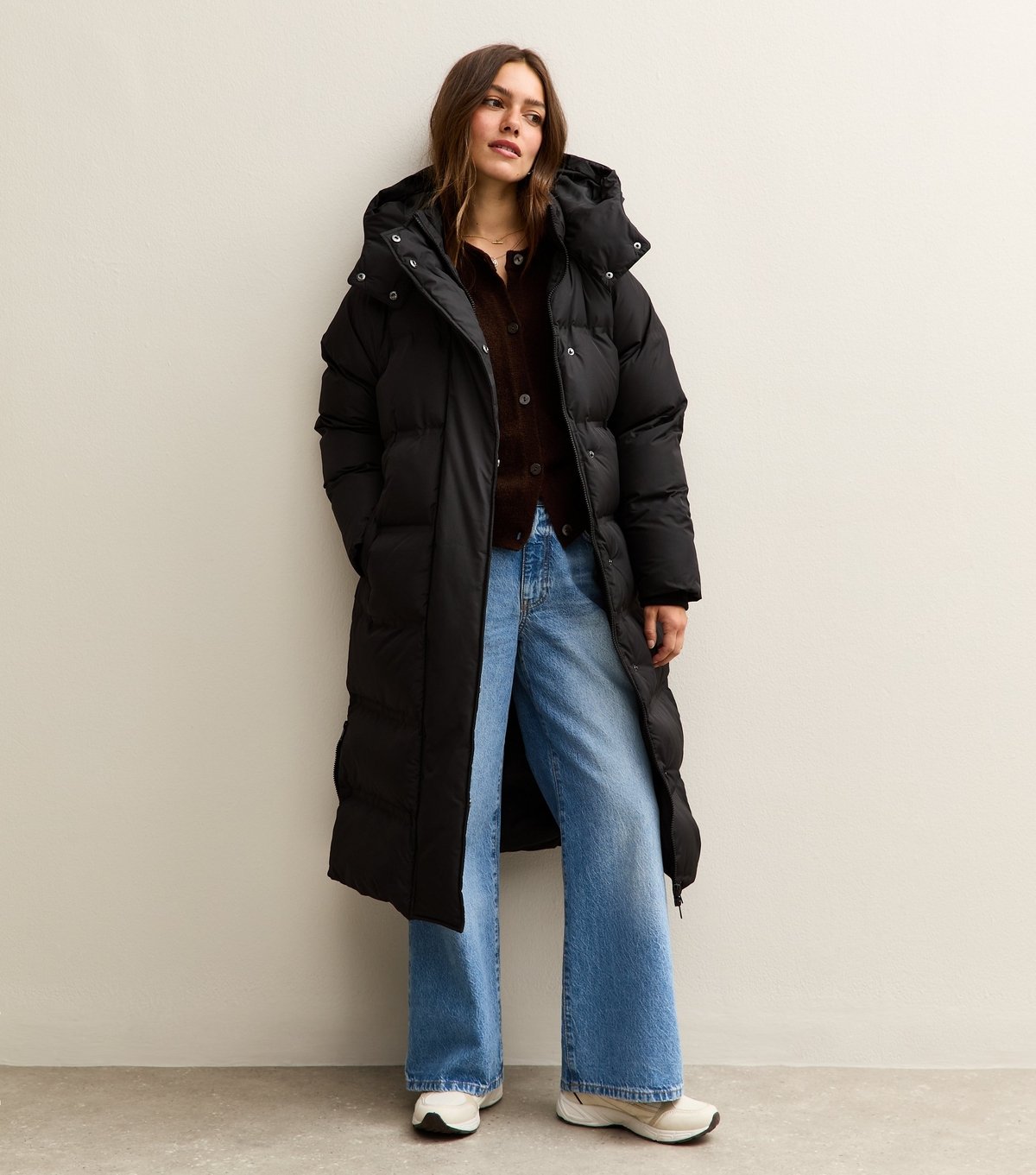 New Look Women's Petite Black Longline Tiered Puffer Jacket New Look - 2