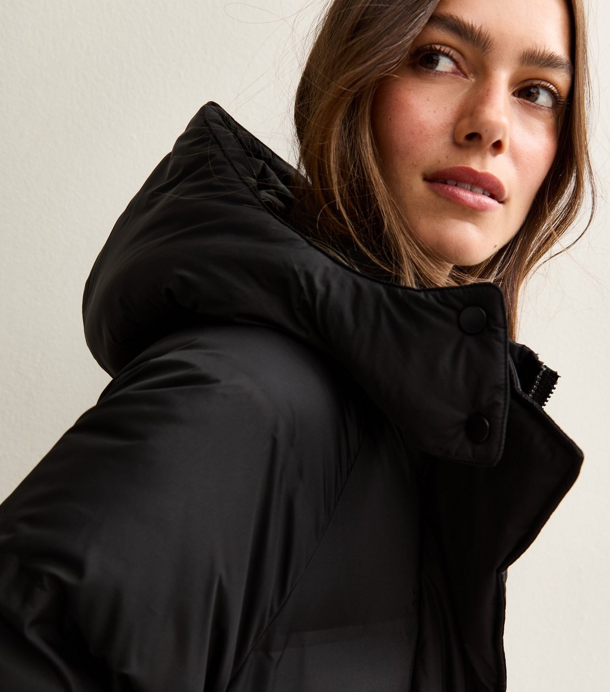 New Look Women's Petite Black Longline Tiered Puffer Jacket New Look - 3