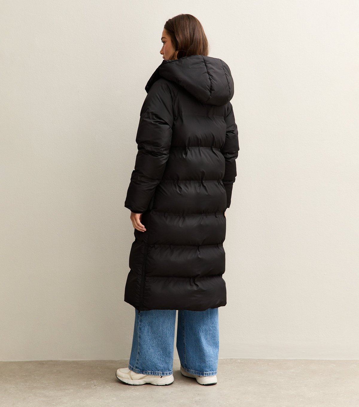 New Look Women's Petite Black Longline Tiered Puffer Jacket New Look - 4