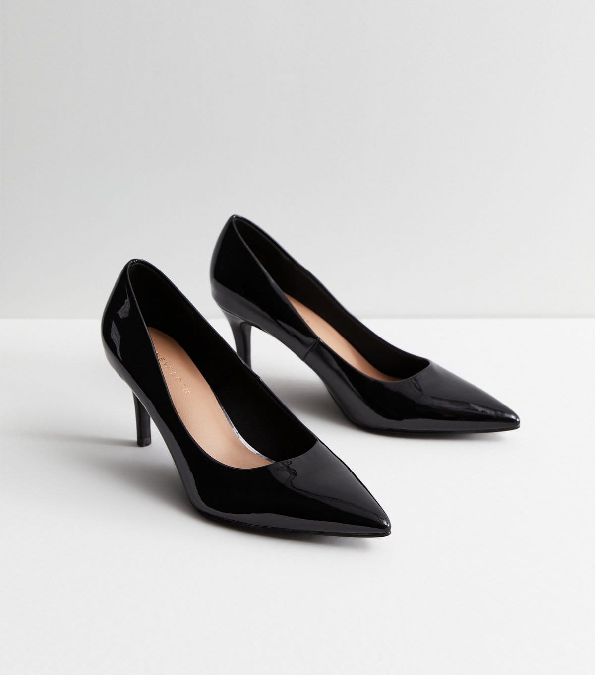New Look Women's Black Patent Stiletto Heel Court Shoes New Look - 4