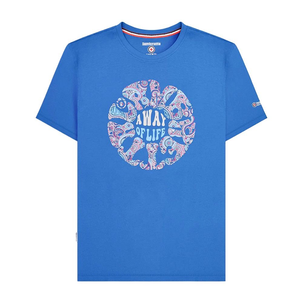 Lambretta Lambretta Men's SS24 Paisley Roundel T-Shirt in Dark Blue - 4