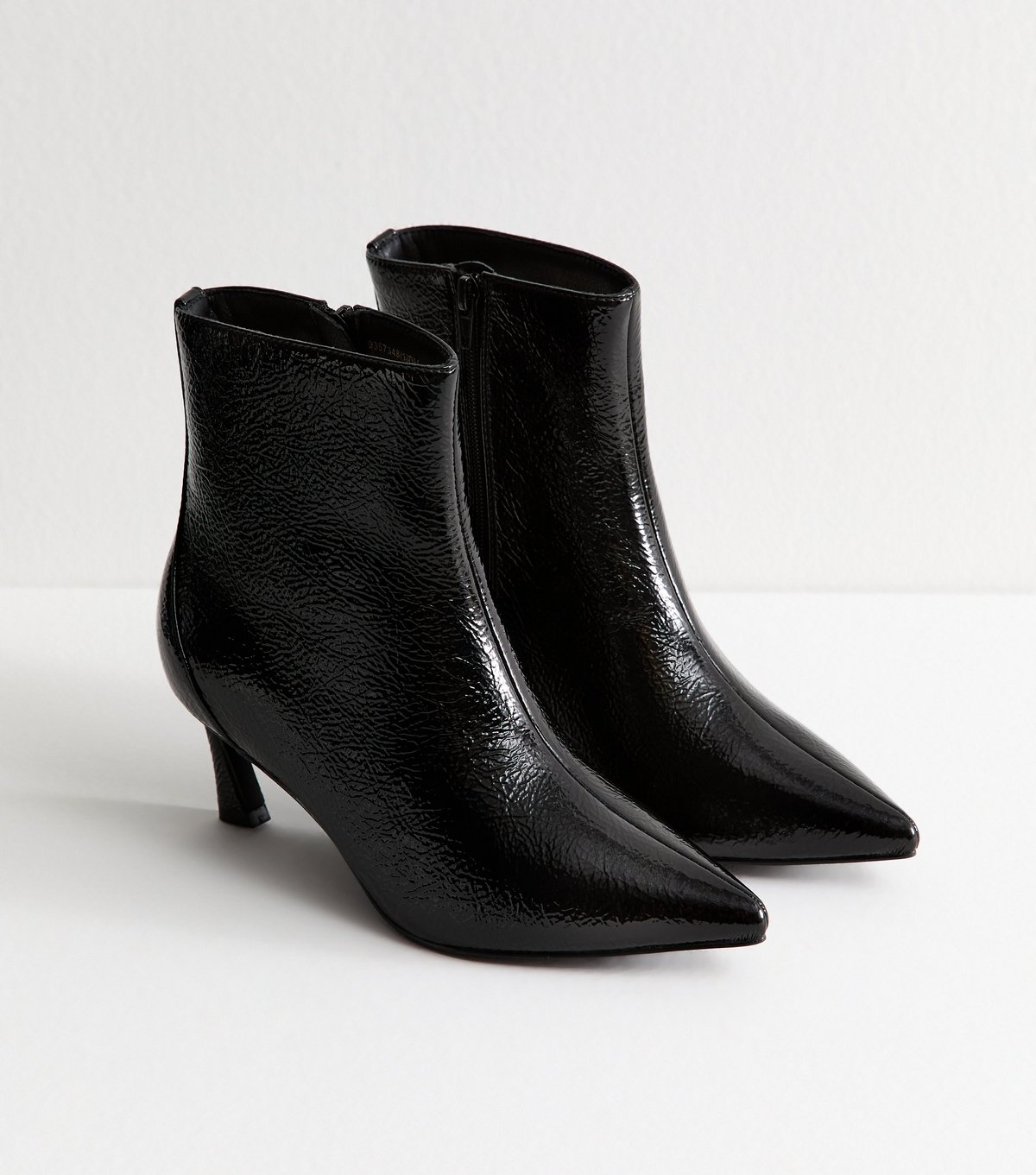 New Look Women's Wide Fit Faux Leather Textured Pointed Toe Ankle Boots Vegan New Look - 3