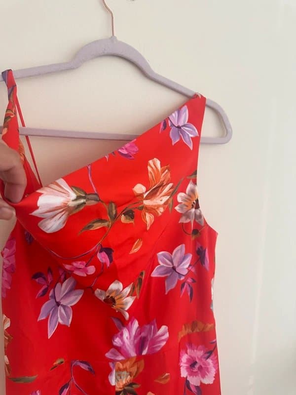 Ted Baker Ted baker women Red floral full wide leg jumpsuit size 4 uk 14