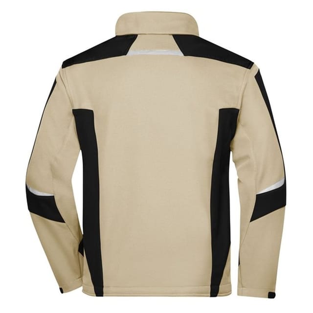 James and Nicholson James and Nicholson Men's Strong Soft Shell Jacket in Stone - 2
