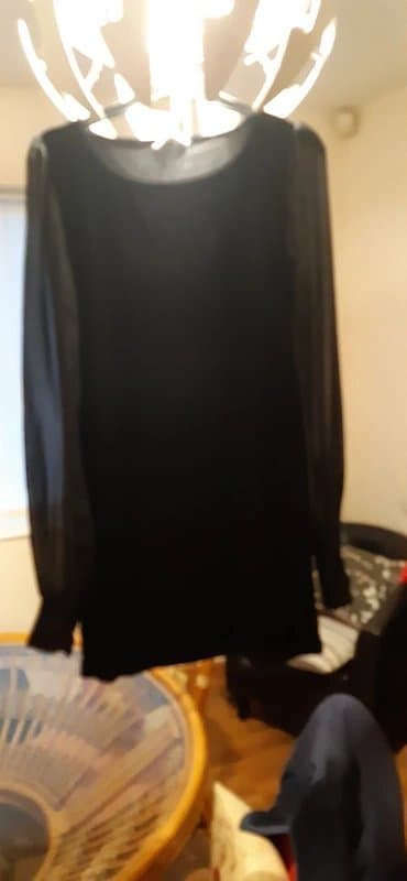 New Look Little black velvet dress 12
