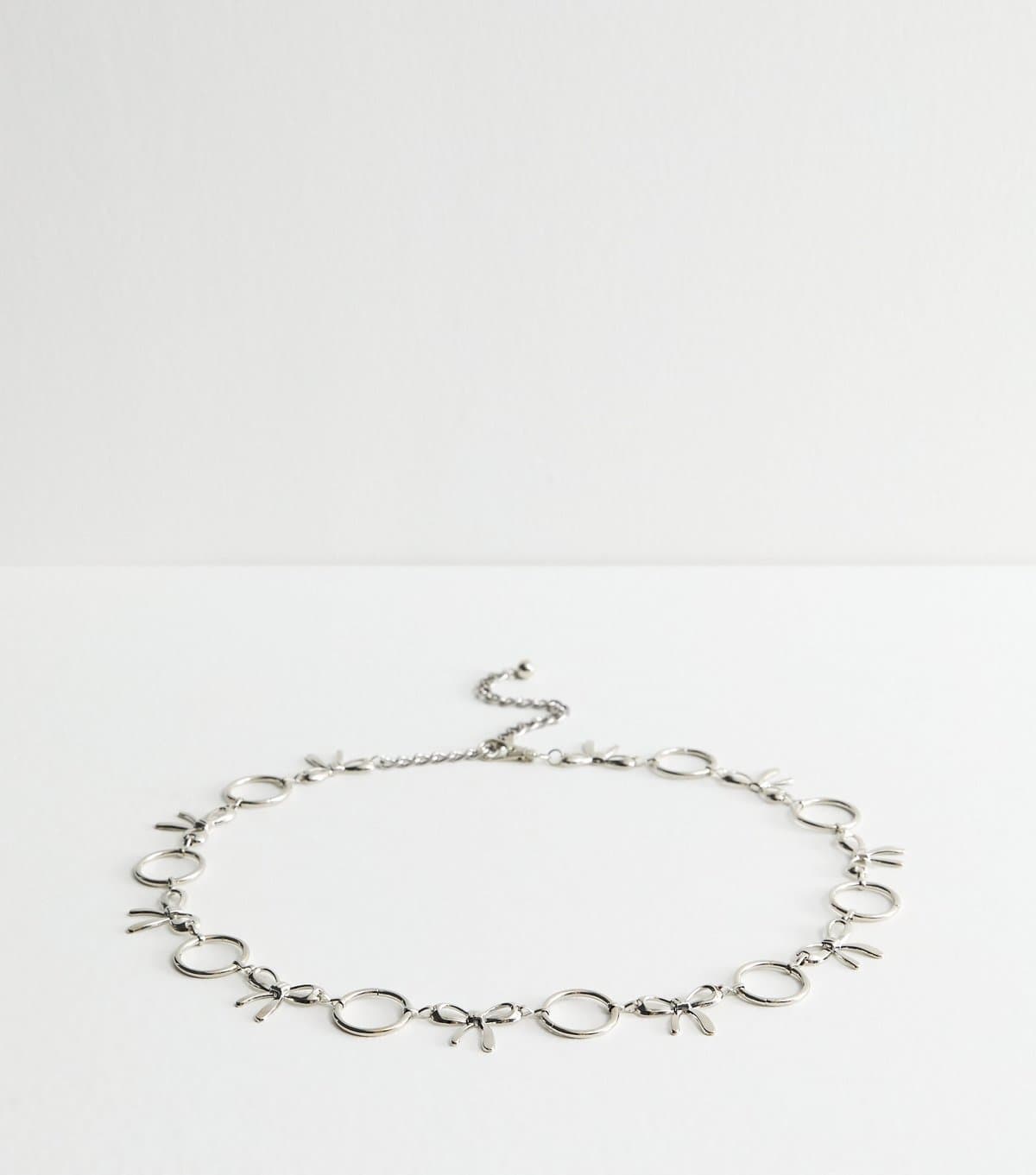 New Look Silver Bow Link Chain Belt New Look