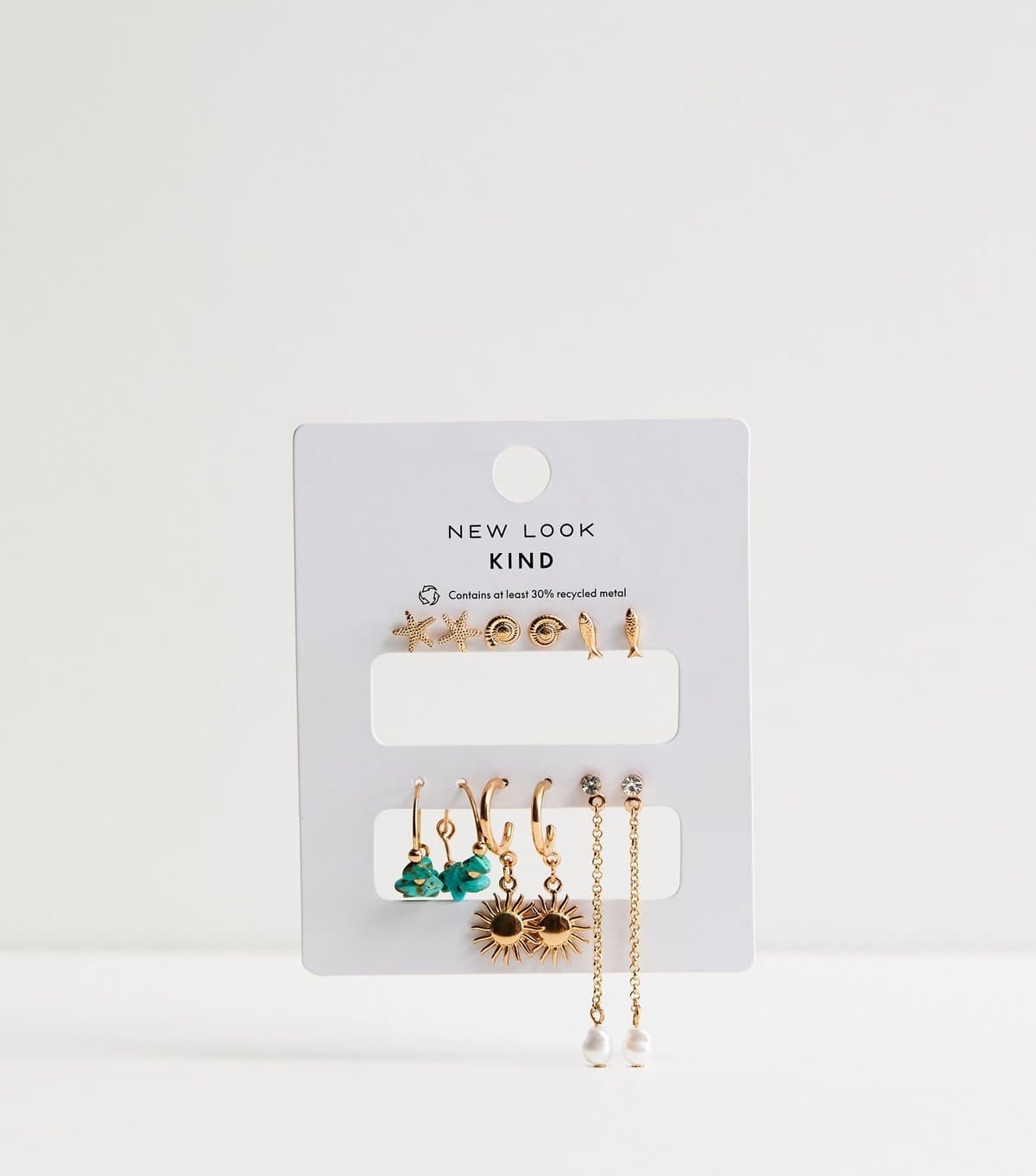 New Look New Look Gold Tone Coastal Stud and Hoop Earrings Pack