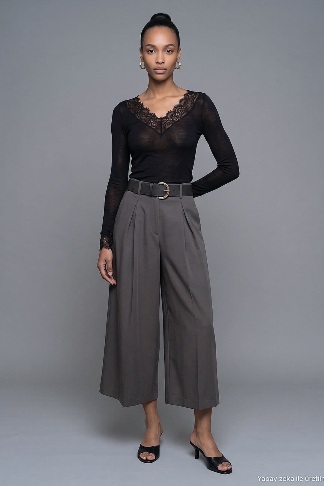 Dilvin Dilvin Women's Women's Pants in Charcoal