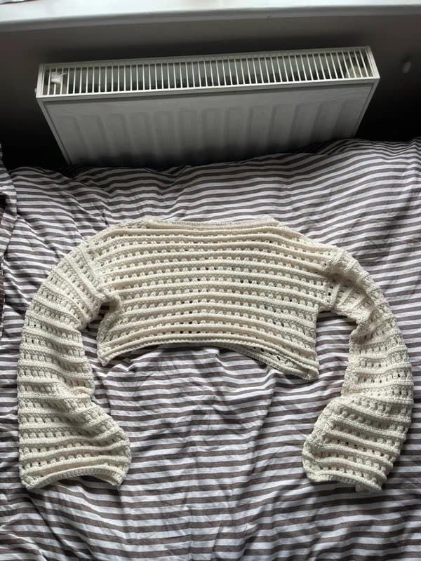 ASOS Cream Open Stitch Crop Jumper