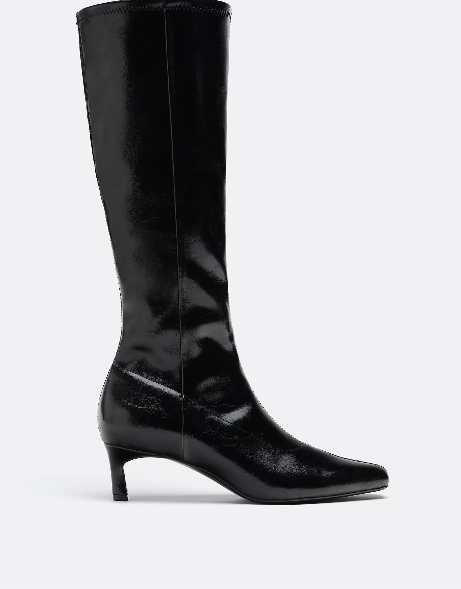 ASOS Stradivarius Stiletto heel boots in black