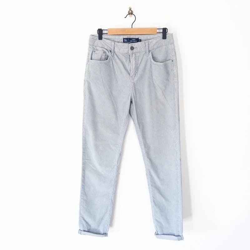 Boden Boden Cord Girlfriend Jeans Trousers Size 12 Long Light Blue Cotton Stretch