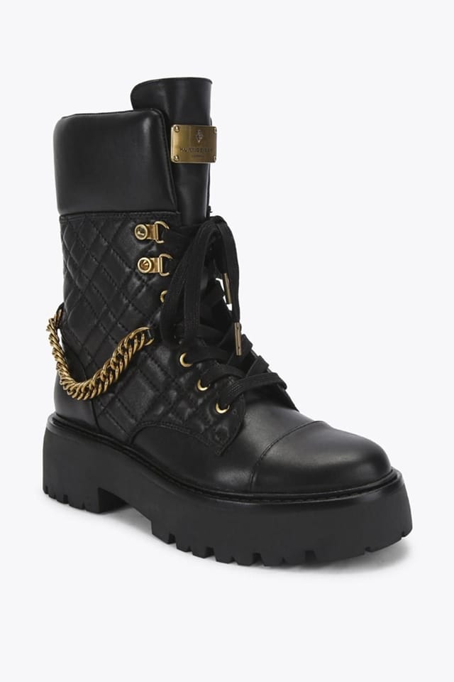Kurt Geiger London Kurt Geiger London Women's 'Brixton Cuff Lace Up Boot' Leather Boots in Black - 2