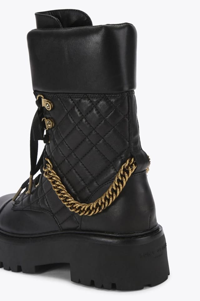 Kurt Geiger London Kurt Geiger London Women's 'Brixton Cuff Lace Up Boot' Leather Boots in Black - 3