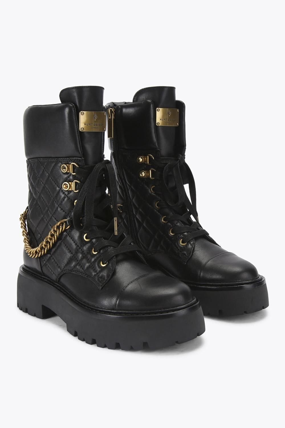 Kurt Geiger London Kurt Geiger London Women's 'Brixton Cuff Lace Up Boot' Leather Boots in Black - 4