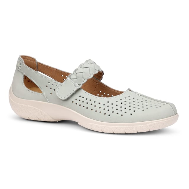 Hotter Hotter Women's Wide Fit 'Quake II' Classic Mary Janes in Pale Green - 2