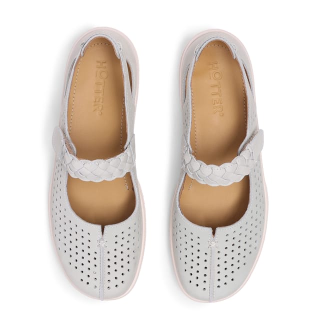 Hotter Hotter Women's Wide Fit 'Quake II' Classic Mary Janes in Pale Green - 3
