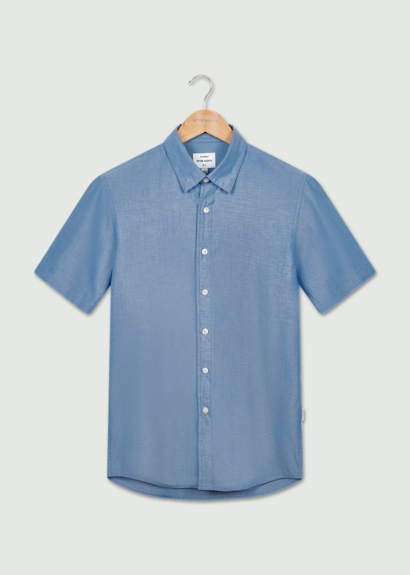 Peter Werth Peter Werth Men's Jim SS Shirt in Indigo - 1
