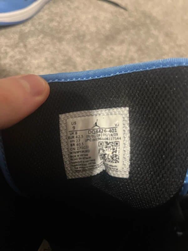 Jordan Light Blue and black jordan 1s