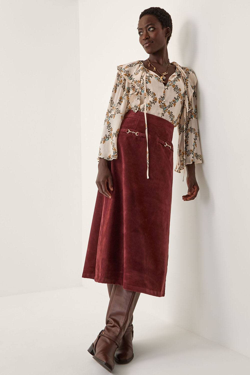 Monsoon Monsoon Women's Diamond Floral Print Blouse Ivory - 3