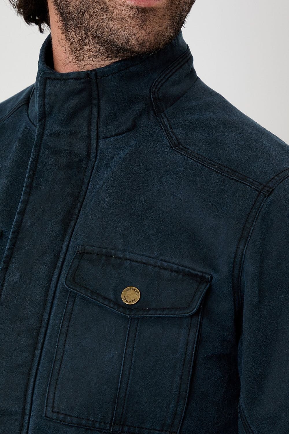 Saltwell Saltwell Men's Cotton Harrington Jacket in Navy - 4
