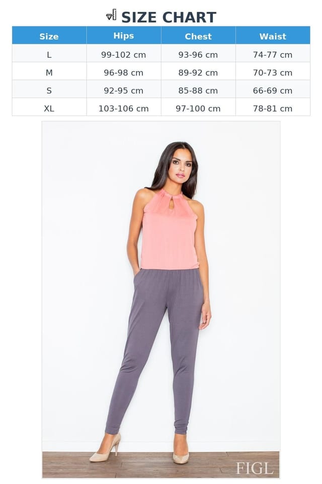 Love Lace Love Lace Women's Two Tone Flowing Jumpsuit With Teardrop Tie in Pink - 3