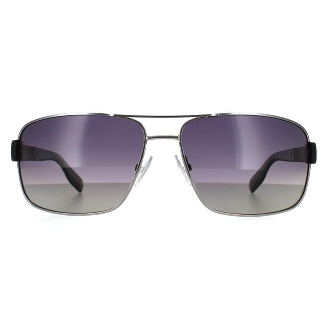 Hugo Boss Hugo Boss Men's Wrap Ruthenium Grey Gradient Polarized Sunglasses - 2