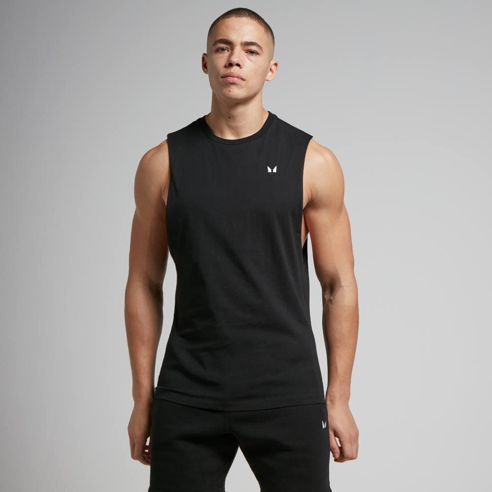 MyProtein Myprotein Men's Rest Day Drop Armhole Tank Top in Black